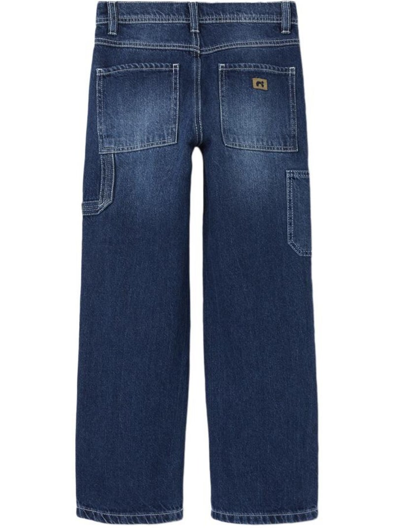 Name It Meisjes Regular Straight Jeans Donkerblauw 5950 Blauw - Kiabi