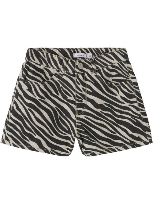 Name It Meisjes Short Zwart met Zebraprint Frose - Kiabi Name It Meisjes Short Zwart met Zebraprint Frose - Kiabi