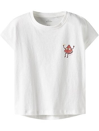 Name it meisjes t-shirt roze met capmouwtjes