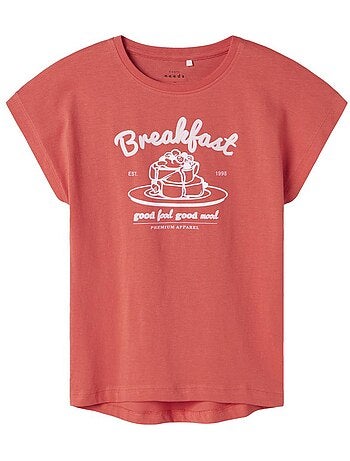 Name it meisjes t-shirt koraalrood