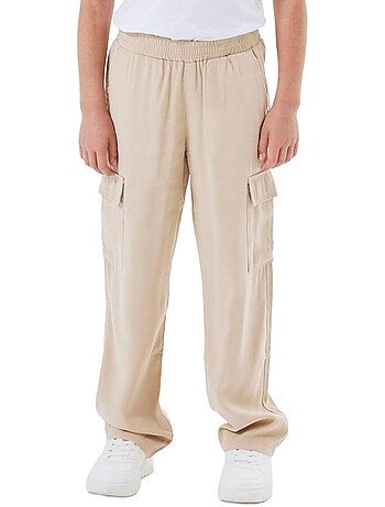 Name it meisjes wide twill broek beige