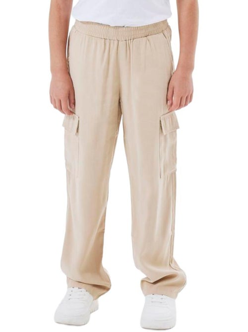 Name It Meisjes Wide Twill Broek Beige - Kiabi