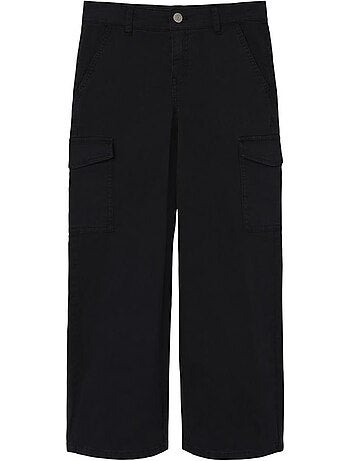 Name it meisjes wide twill broek zwart