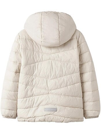 Name it meisjes winterjas wit - marble