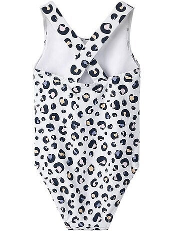 Name it meisjes zwempak blauw met dierenprint