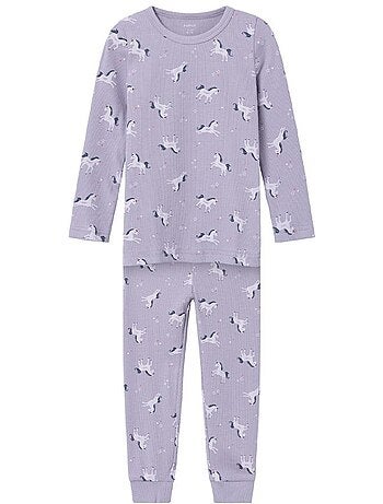 Name it meisjespyjama mauve met eenhoornprint