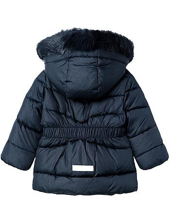 Name it merethe meisjes winterjas donkerblauw