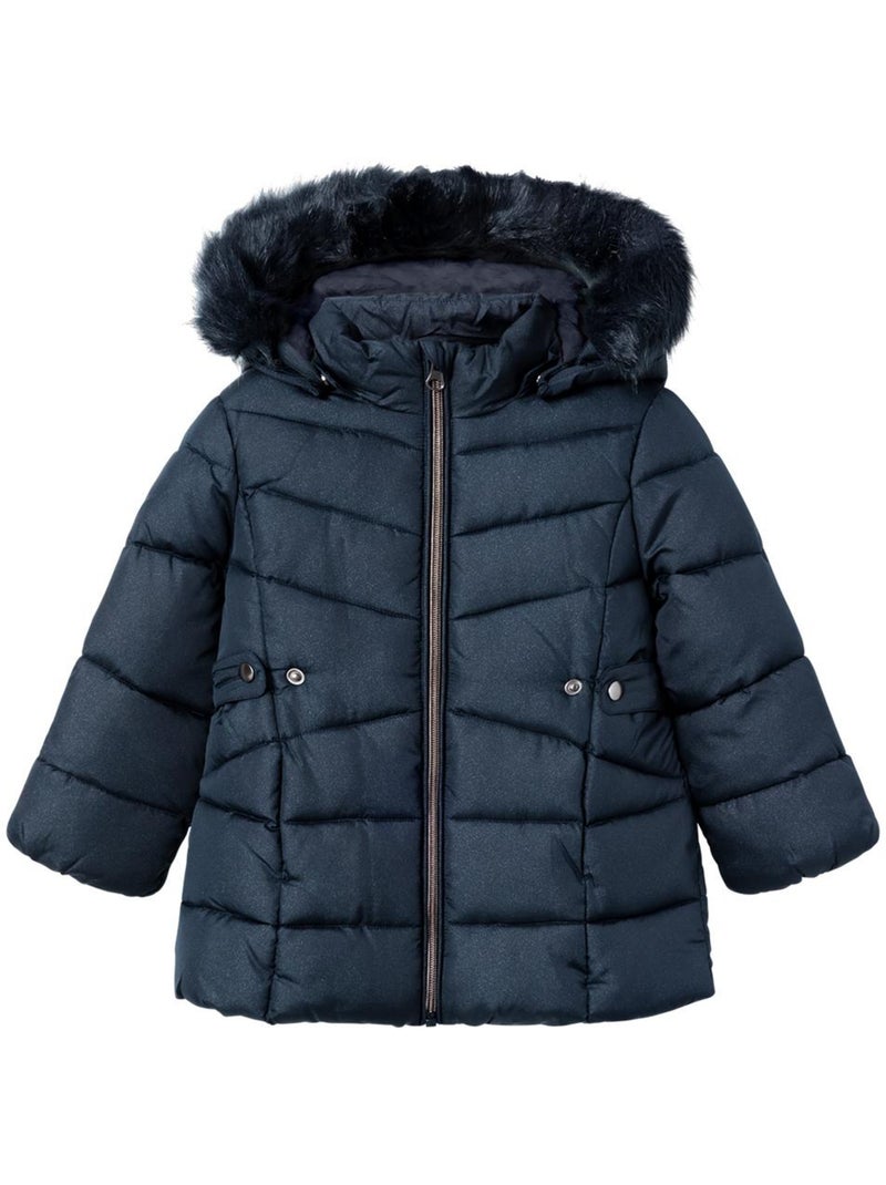 Name It Merethe Meisjes Winterjas Donkerblauw Marineblauw - Kiabi