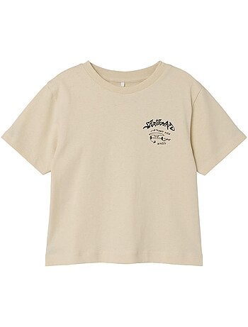 Name it mlasso beige t-shirt voor jongens