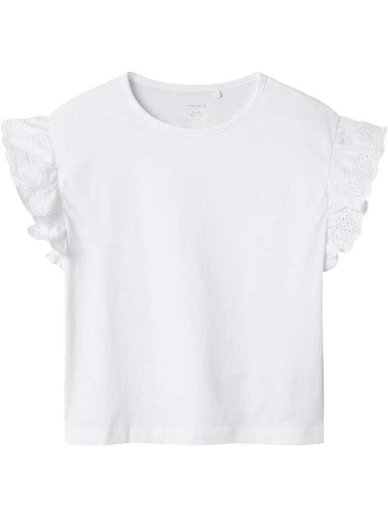 Name it rejaline wit t-shirt voor meisjes Wit - Kiabi