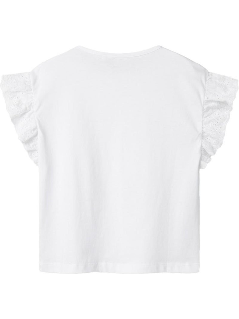 Name it rejaline wit t-shirt voor meisjes Wit - Kiabi