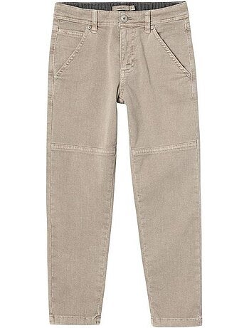 Name it slim fit tapered jeans voor jongens - beige