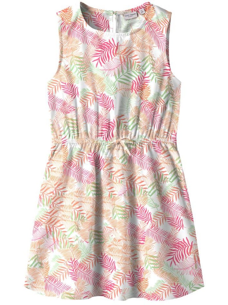 Name It Spencer Jurk Wit/Roze/Groen voor Meisjes Wit - Kiabi