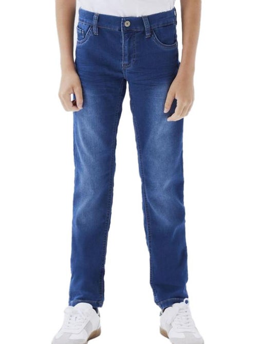 Name It Theo Slim Fit Jeans voor Meisjes - Blauw - Kiabi Name It Theo Slim Fit Jeans voor Meisjes - Blauw - Kiabi