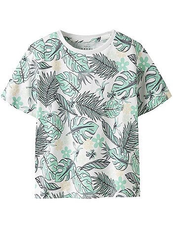 Name it valmas t-shirt voor jongens wit/groen