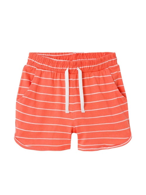 Name It Vamaja Gestreepte Korte Broek Koraal voor Meisjes - Kiabi Name It Vamaja Gestreepte Korte Broek Koraal voor Meisjes - Kiabi