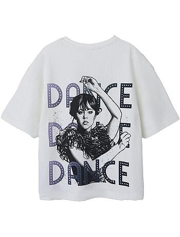 Name it wednesday t-shirt wit voor meisjes