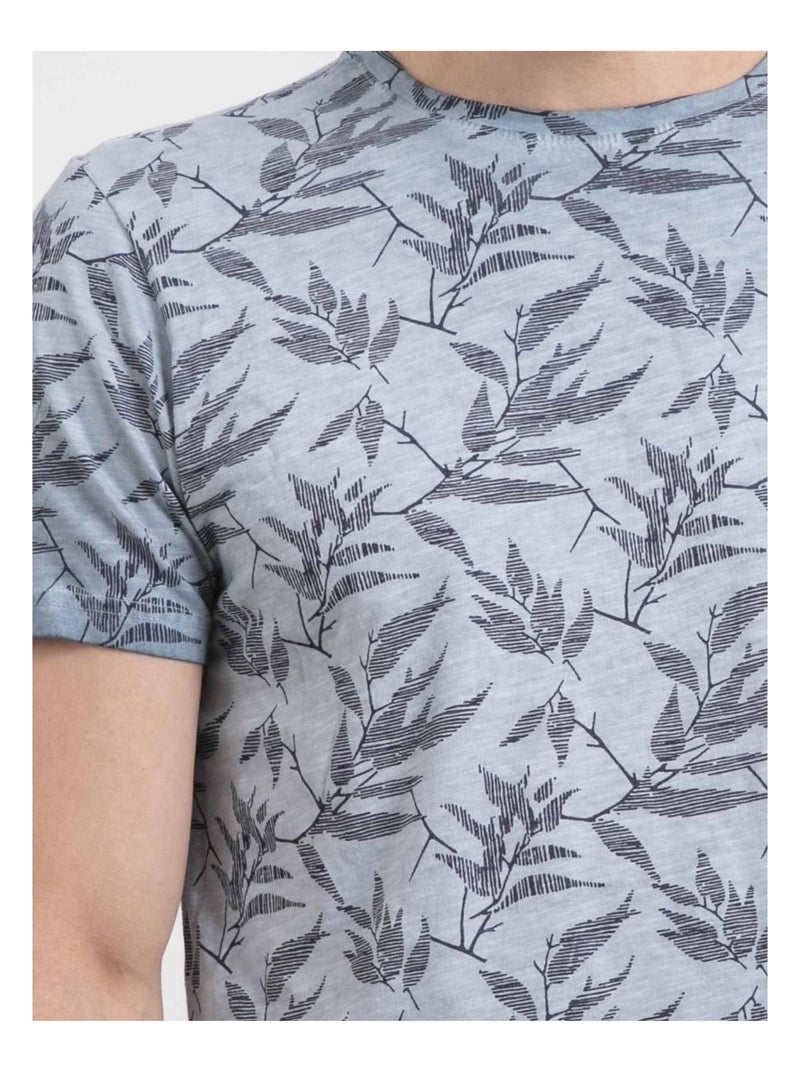 Naoki t-shirt met ronde hals van puur katoen Blauw - Kiabi