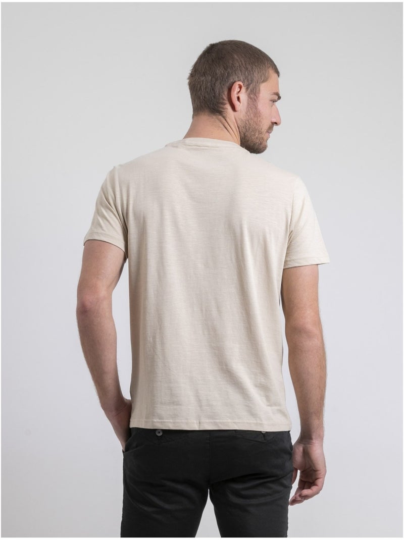 Napamox t-shirt met ronde hals van puur katoen Beige - Kiabi