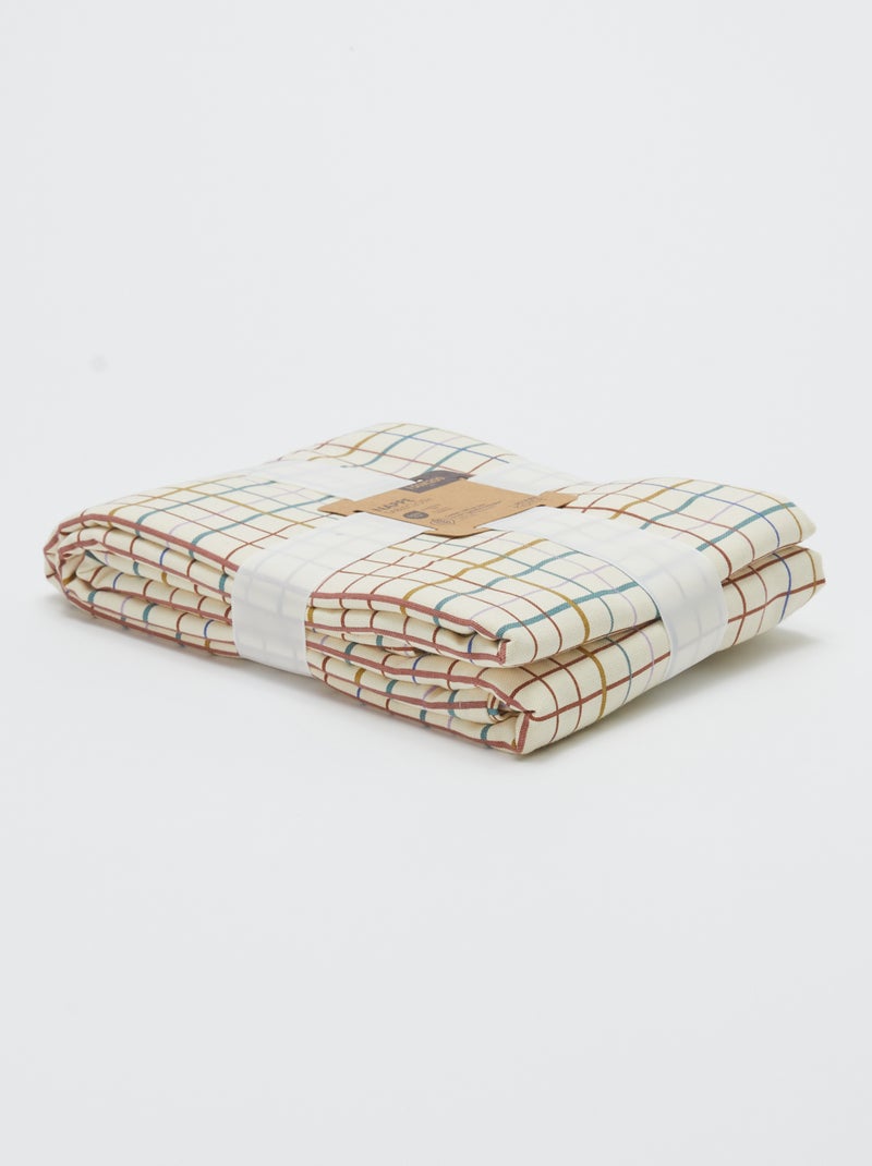 Nappe à carreaux - 150 X 200 cm - Kiabi Home Beige - Kiabi