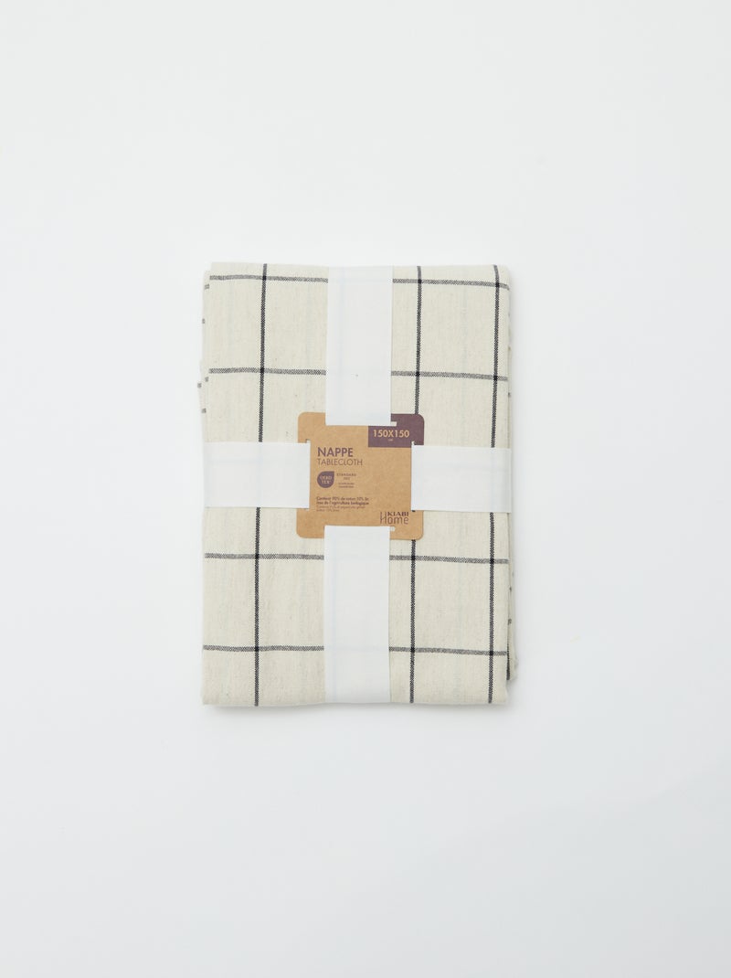 Nappe à carreaux (155x155 cm) - Kiabi Home NOIR - Kiabi
