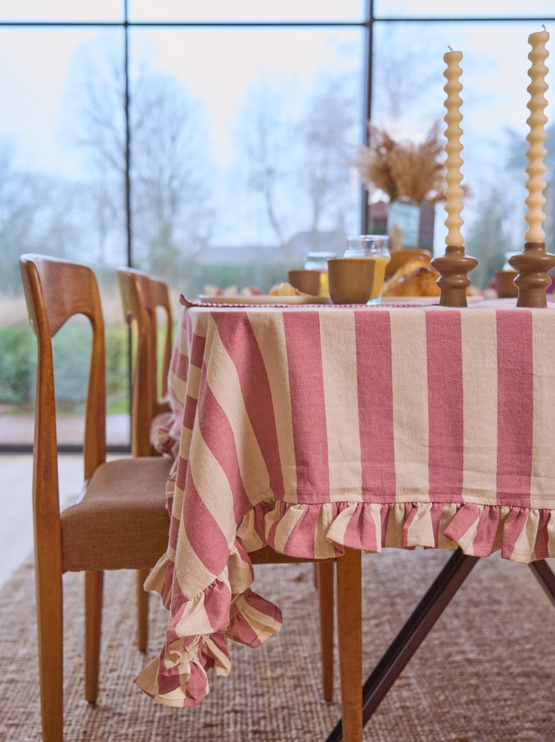 Nappe à rayures (150x200 cm) - Kiabi Home ROSE - Kiabi