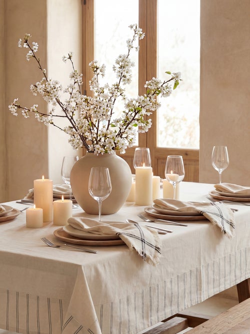 Nappe à rayures en coton (150x250 cm) - Kiabi Home - Kiabi