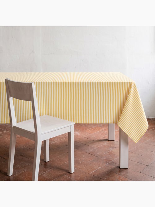 Nappe anti-taches en coton à fines rayures - gamusi. - Kiabi