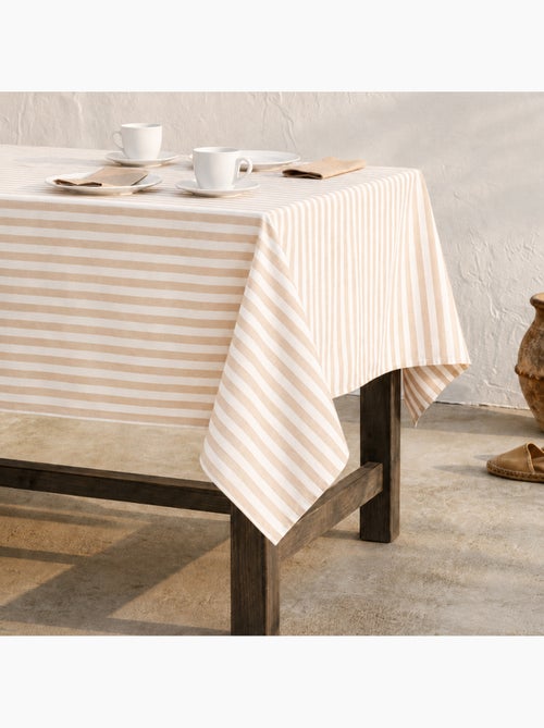 Nappe anti-taches en coton à larges rayures - gamusi. - Kiabi