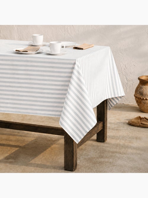 Nappe anti-taches en coton à larges rayures - gamusi. - Kiabi