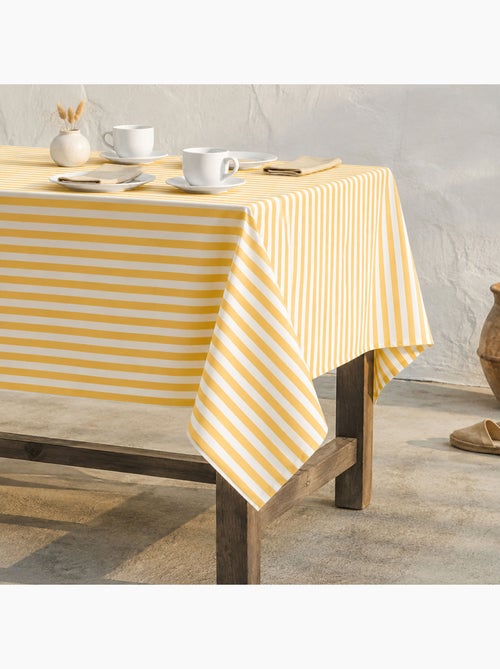Nappe anti-taches en coton à larges rayures - gamusi. - Kiabi Nappe anti-taches en coton à larges rayures - gamusi. - Kiabi