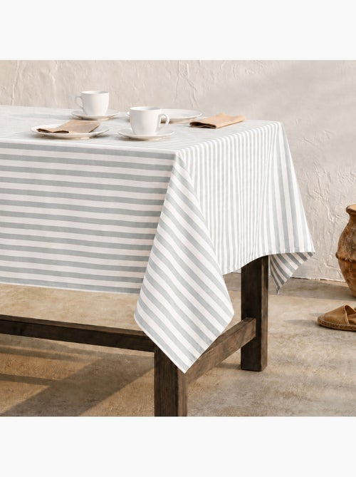 Nappe anti-taches en coton à larges rayures - gamusi. - Kiabi Nappe anti-taches en coton à larges rayures - gamusi. - Kiabi