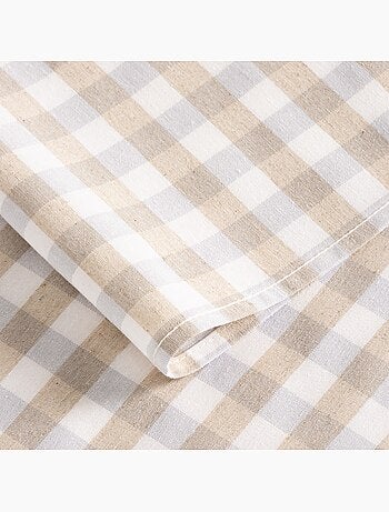 Nappe antitache à carreaux vichy. Coton tissé, toucher naturel - Gamusi.