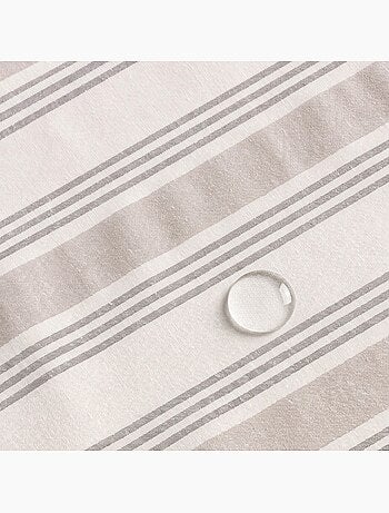 Nappe antitache à rayures multiples, toucher et tombé naturels - Gamusi.