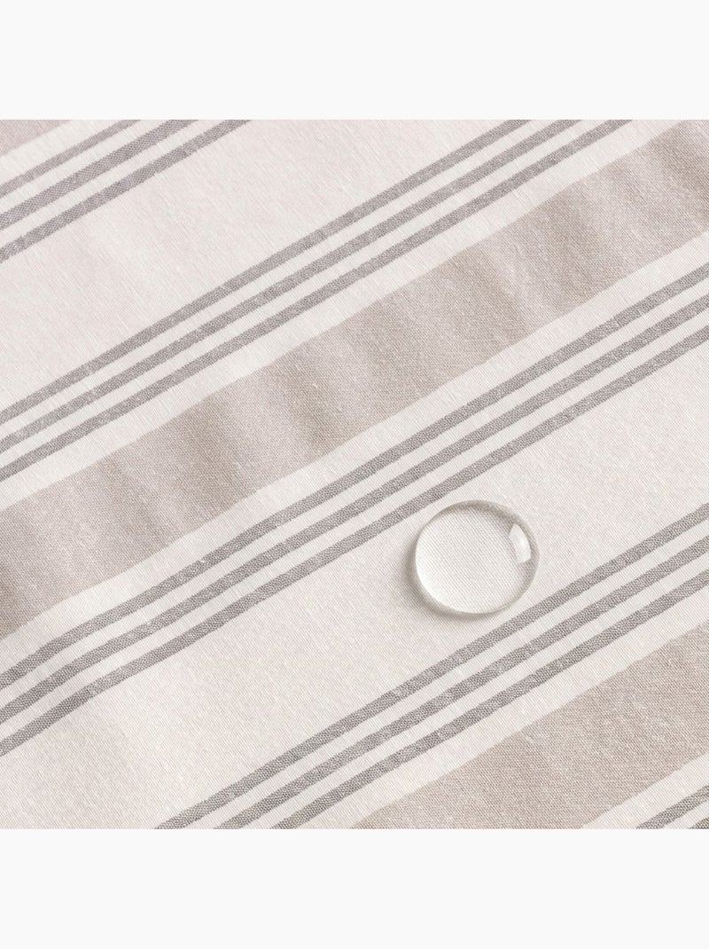 Nappe antitache à rayures multiples, toucher et tombé naturels - Gamusi. Taupe - Kiabi