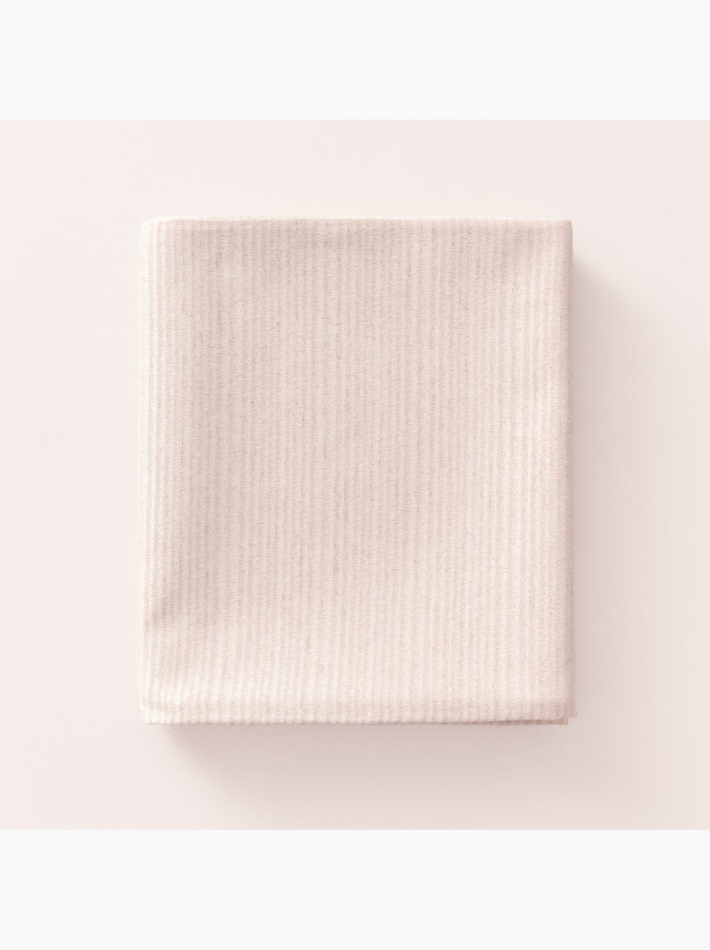 Nappe antitache avec tissu texturé à fines rayures - Gamusi. Beige - Kiabi