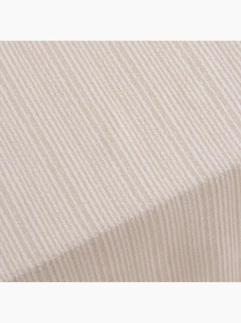Nappe antitache avec tissu texturé à fines rayures - Gamusi. Ocre - Kiabi