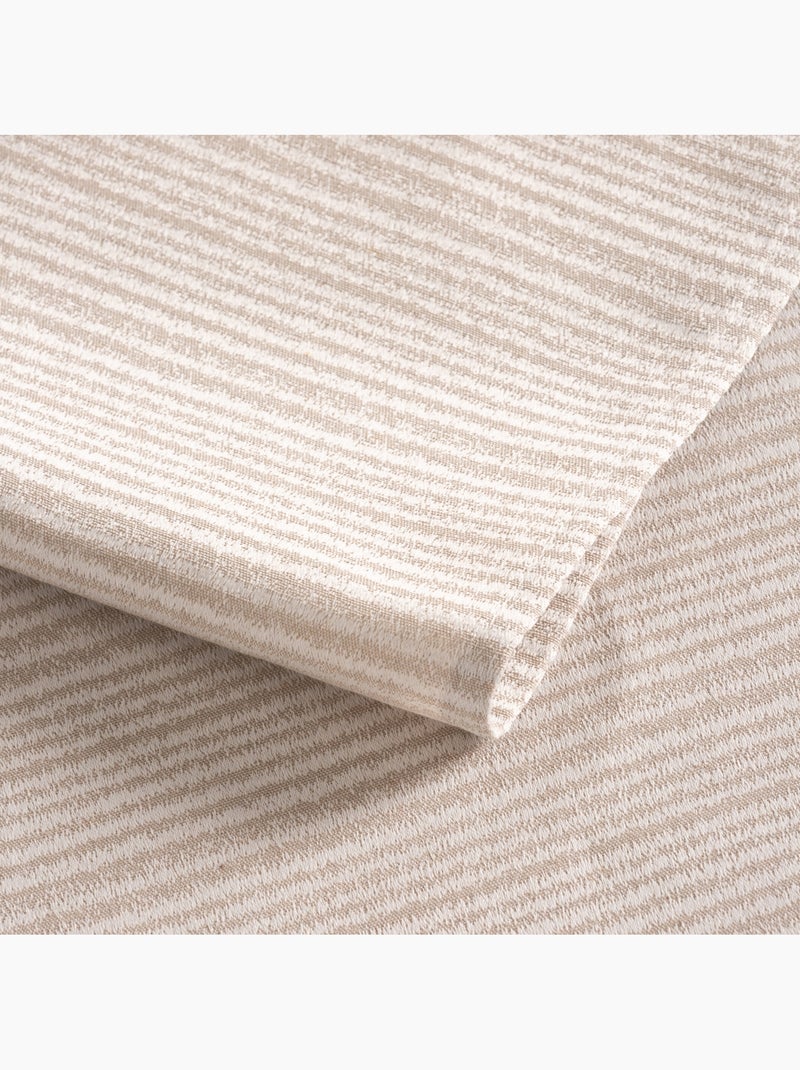 Nappe antitache avec tissu texturé à fines rayures - Gamusi. Ocre - Kiabi