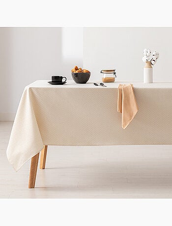 Nappe antitache avec tissu texturé, motif à carreaux quadrillés - Gamusi.