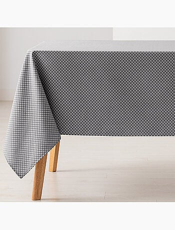 Nappe antitache avec tissu texturé, motif à carreaux quadrillés - Gamusi.