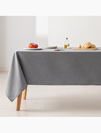 Nappe antitache avec tissu texturé, motif à carreaux quadrillés - Gamusi.