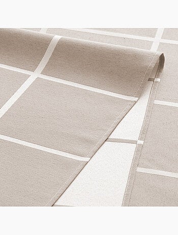 Nappe antitache avec tissu texturé, motif à grands carreaux - Gamusi.