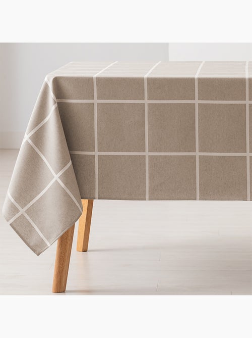 Nappe antitache avec tissu texturé, motif à grands carreaux - Gamusi. - Kiabi Nappe antitache avec tissu texturé, motif à grands carreaux - Gamusi. - Kiabi