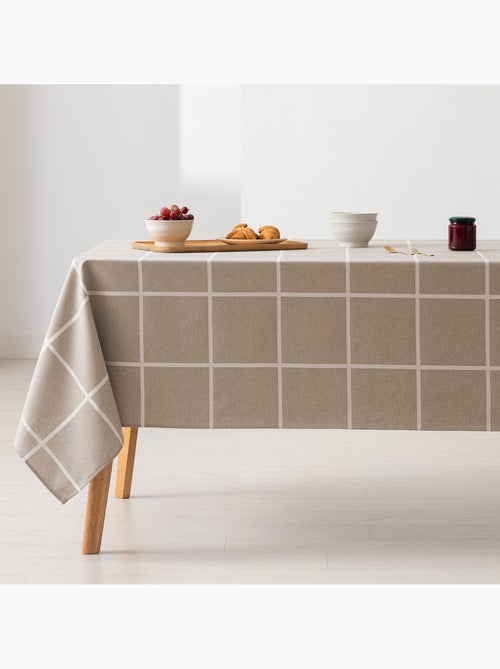Nappe antitache avec tissu texturé, motif à grands carreaux - Gamusi. - Kiabi Nappe antitache avec tissu texturé, motif à grands carreaux - Gamusi. - Kiabi