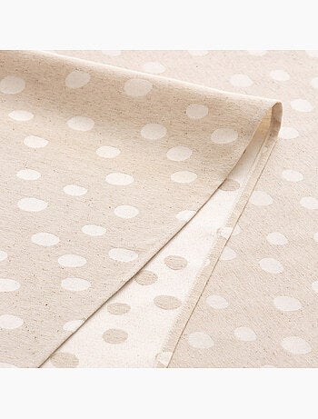 Nappe antitache avec tissu texturé, motif à pois - Gamusi.