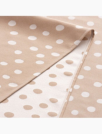 Nappe antitache avec tissu texturé, motif à pois - Gamusi.