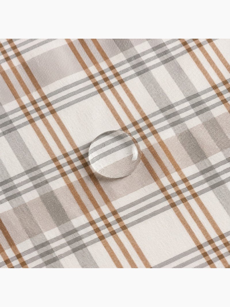 Nappe antitache motif tartan, toucher et tombé naturels - Gamusi. Camel - Kiabi
