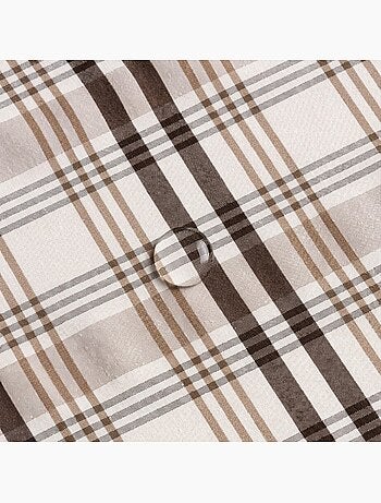 Nappe antitache motif tartan, toucher et tombé naturels - Gamusi.