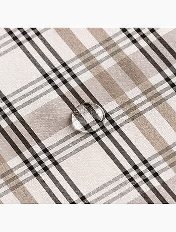 Nappe antitache motif tartan, toucher et tombé naturels - Gamusi.
