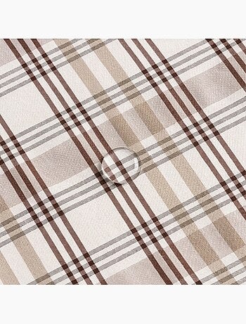Nappe antitache motif tartan, toucher et tombé naturels - Gamusi.